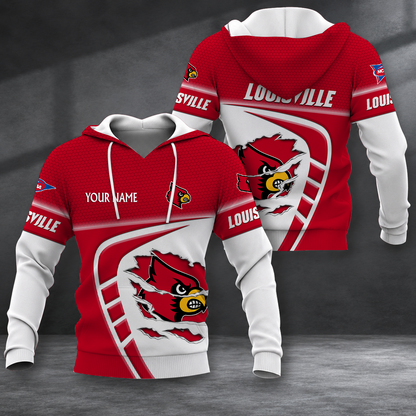 ELITE EDITION - NEW CUSTOMIZED NCAA FBS10 ULC LOUISVILLE CARDINALS HOODIE, ZIP HOODIE, T-SHIRT, POLO SHIRT, ZIP POLO SHIRT & SWEATSHIRT