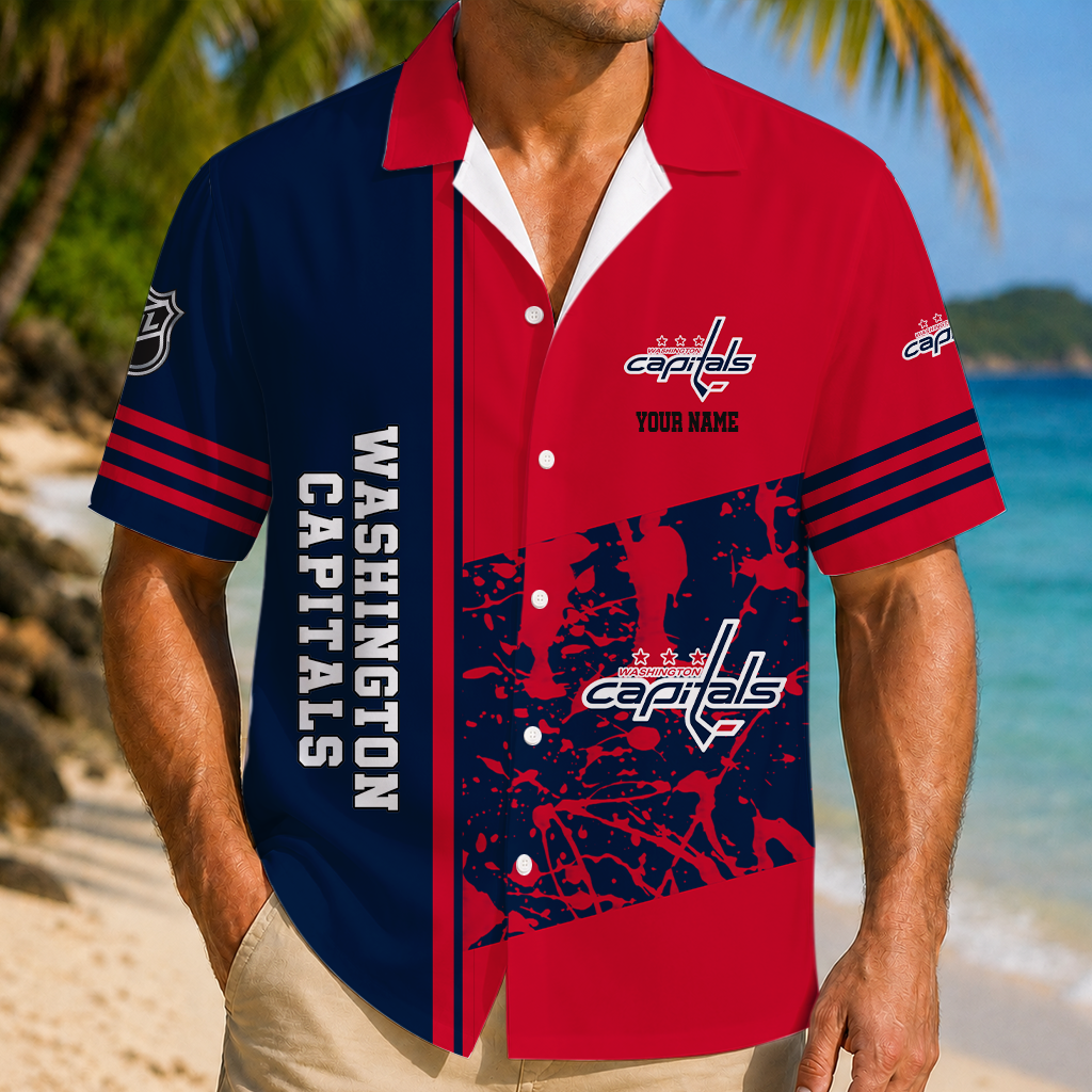 LIMITED EDITION - NEW CUSTOMIZED NHL10 WCP WASHINGTON CAPITALS UNISEX HAWAIIAN SHIRT