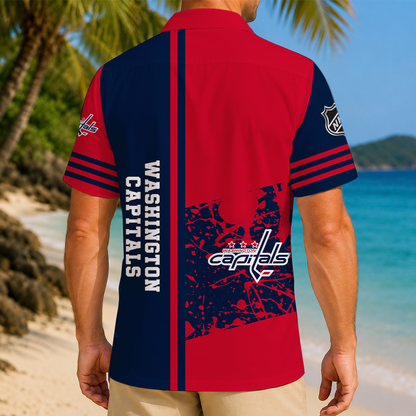 LIMITED EDITION - NEW CUSTOMIZED NHL10 WCP WASHINGTON CAPITALS UNISEX HAWAIIAN SHIRT