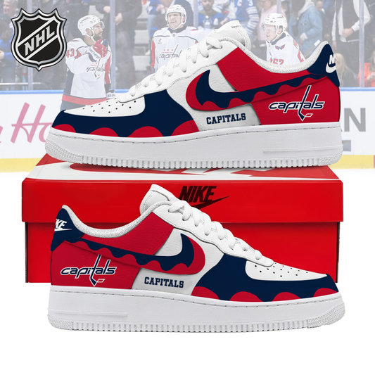 VIRAL EDITION - NEW CUSTOMIZED NHL10 WCP WASHINGTON CAPITALS AF1 SHOES