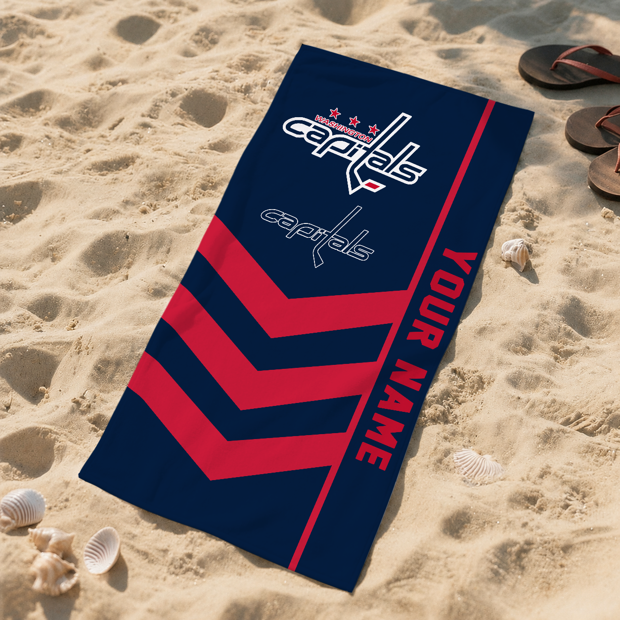 SPECIAL EDITION - NEW CUSTOMIZED NHL10 WCP WASHINGTON CAPITALS BEACH TOWEL