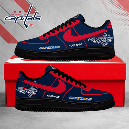 LIMITED EDITION - NEW CUSTOMIZED NHL10 WCP WASHINGTON CAPITALS AF1 SHOES