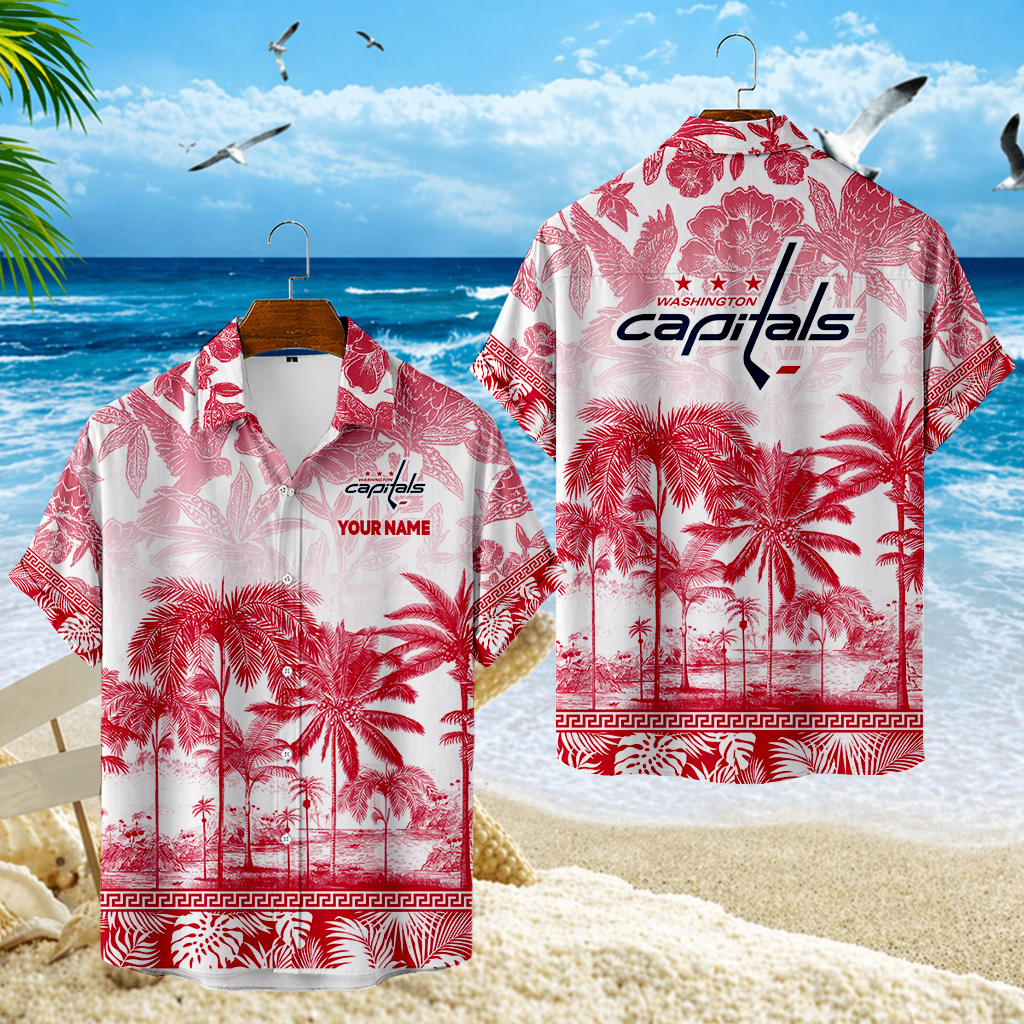 LIMITED EDITION - NEW CUSTOMIZED NHL10 WCP WASHINGTON CAPITALS UNISEX HAWAIIAN SHIRT