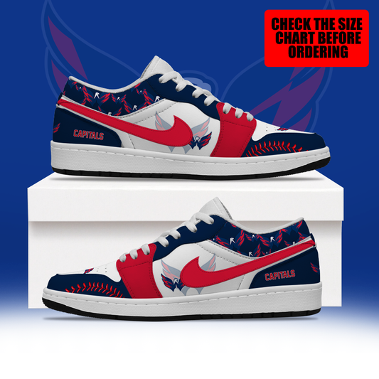 [SUPER SALE] NEW CUSTOMIZED NHL10 WCP WASHINGTON CAPITALS AIR JORDAN LOW SHOES
