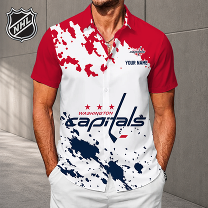 LIMITED EDITION - NEW CUSTOMIZED NHL10 WCP WASHINGTON CAPITALS UNISEX HAWAIIAN SHIRT