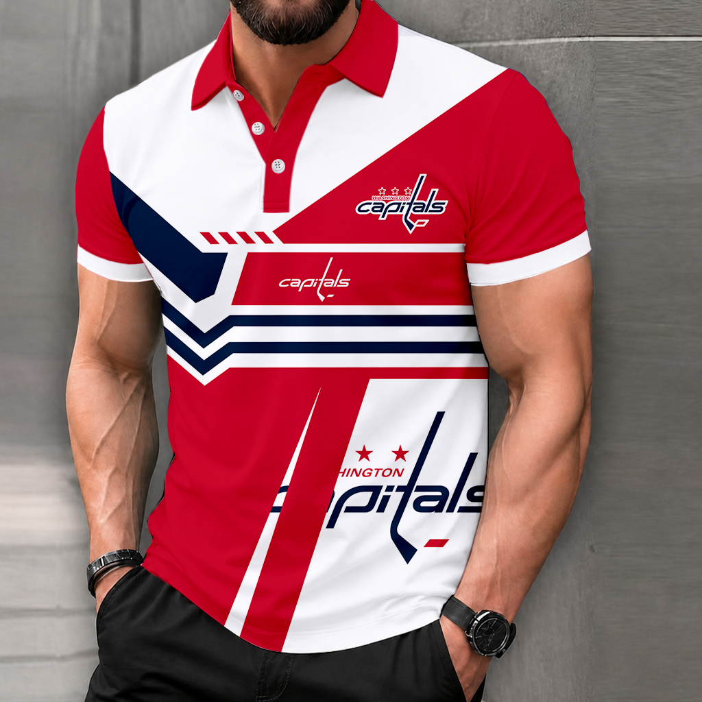 LIMITED EDITION - NEW CUSTOMIZED NHL10 WCP WASHINGTON CAPITALS POLO SHIRT, ZIP POLO SHIRT & T-SHIRTS