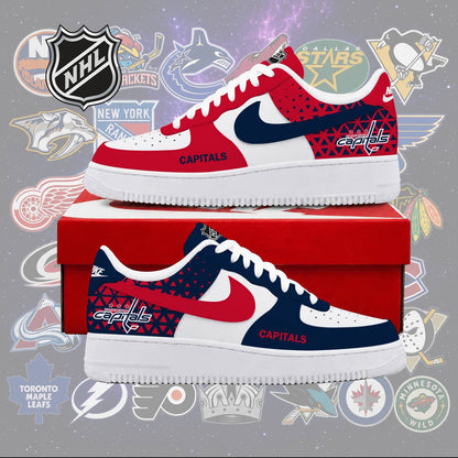 LIMITED EDITION - NEW CUSTOMIZED NHL10 WCP WASHINGTON CAPITALS AF1 SHOES