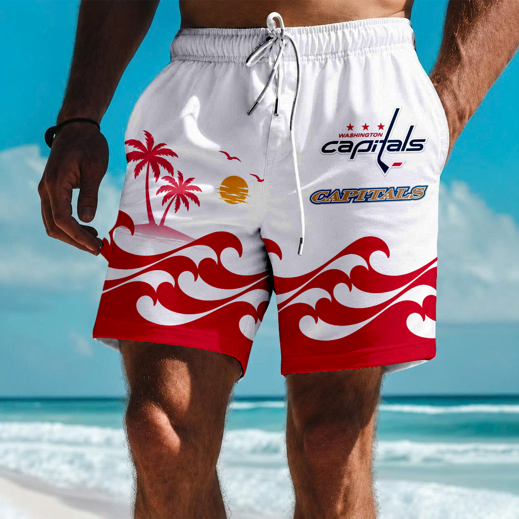 LIMITED EDITION - NEW CUSTOMIZED NHL10 WCP WASHINGTON CAPITALS SHORT PANTS