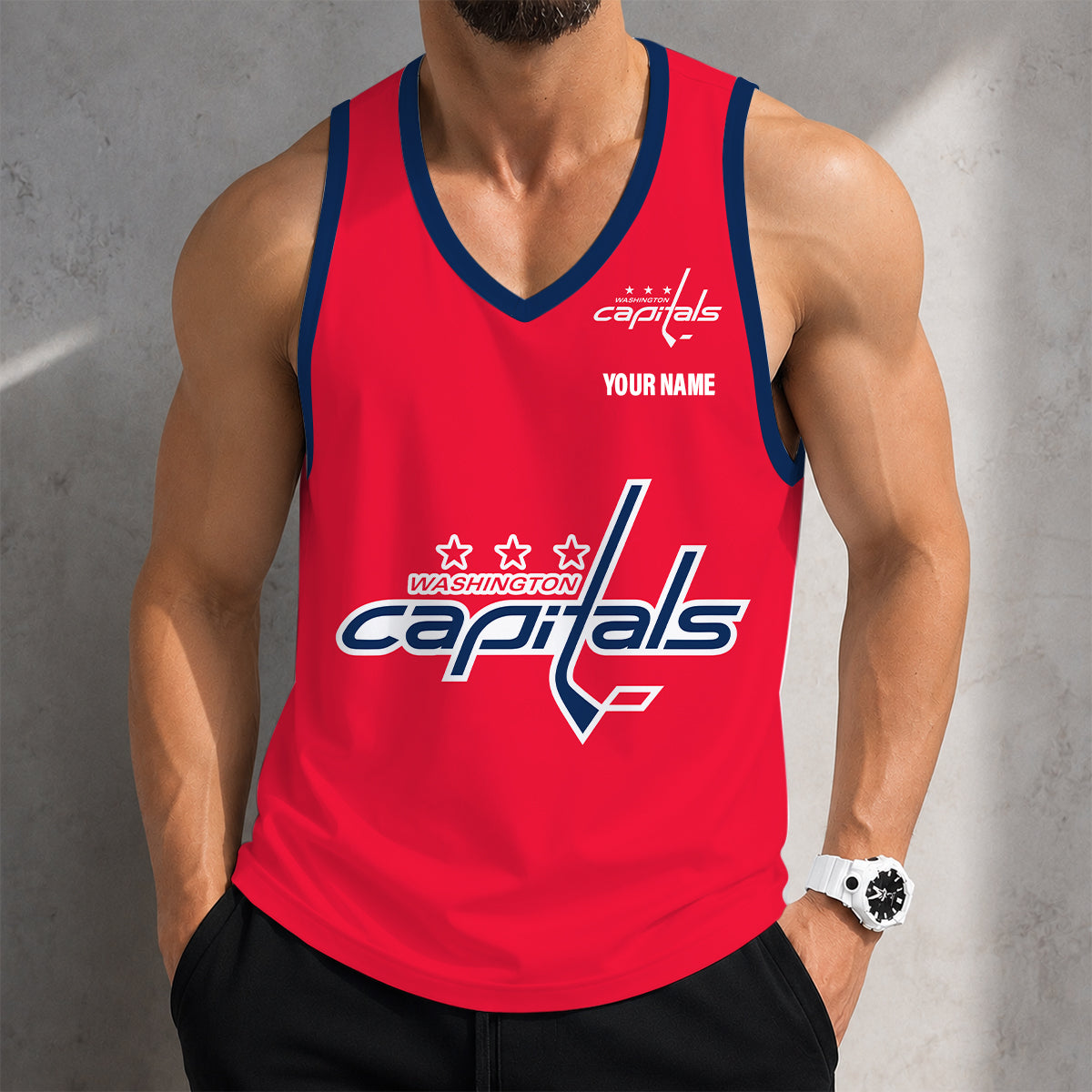 LIMITED EDITION - NEW CUSTOMIZED NHL10 WCP WASHINGTON CAPITALS MEN'S TANK TOP