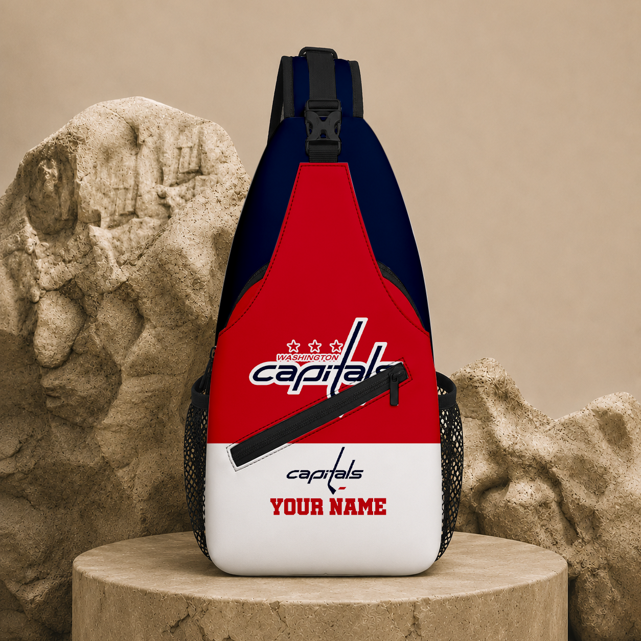 LIMITED EDITION - NEW CUSTOMIZED NHL10 WCP WASHINGTON CAPITALS SLING BAG