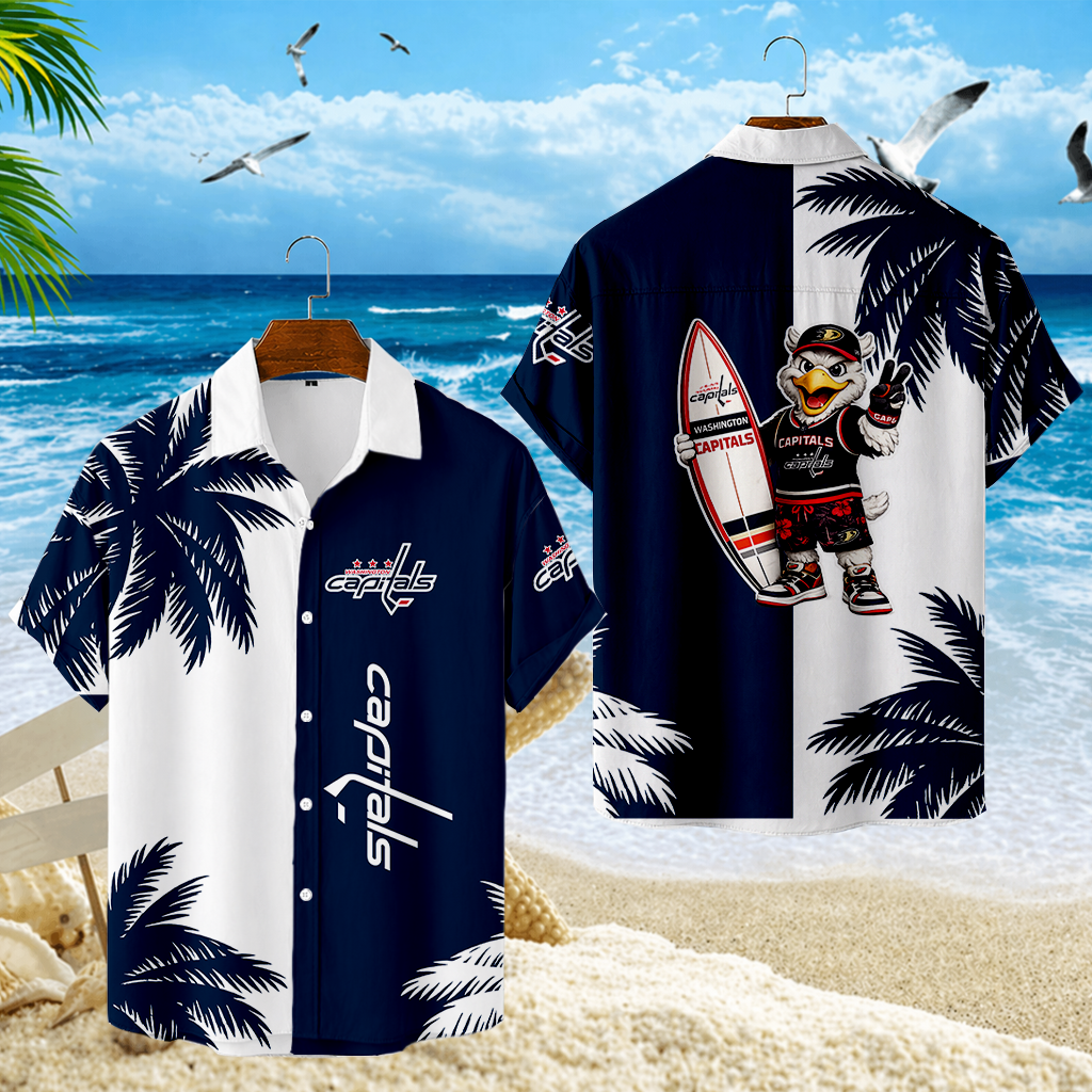 LIMITED EDITION - NEW CUSTOMIZED NHL10 WCP WASHINGTON CAPITALS UNISEX HAWAIIAN SHIRT