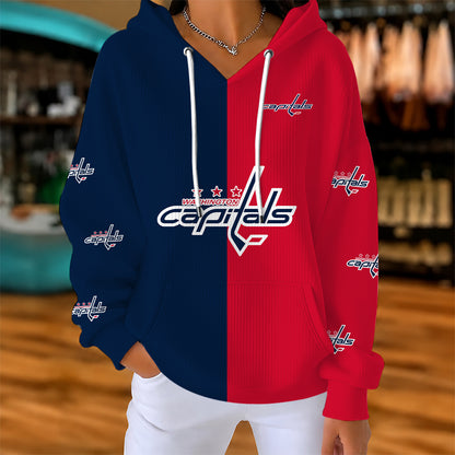 [SUPER SALE] NEW CUSTOMIZED NHL10 WCP WASHINGTON CAPITALS RIBBED HOODIE & SWEATSHIRT