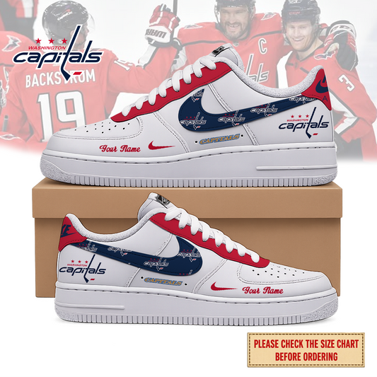 EXCLUSIVE EDITION - NEW CUSTOMIZED NHL10 WCP WASHINGTON CAPITALS AF1 SHOES