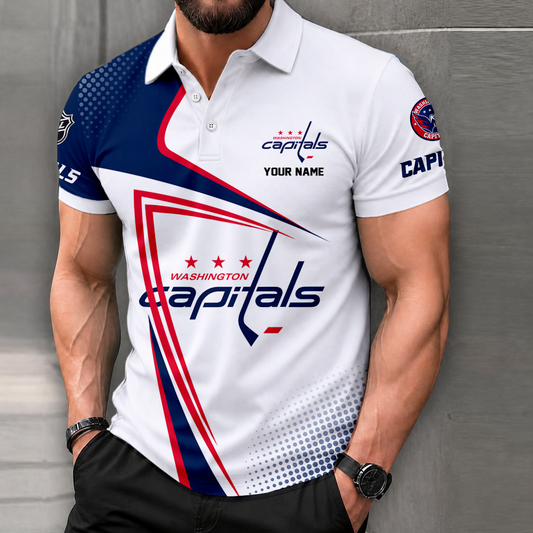 FINAL SALE - NEW CUSTOMIZED NHL10 WCP WASHINGTON CAPITALS POLO SHIRT, ZIP POLO SHIRT, T-SHIRTS, HOODIE, ZIP HOODIE & SWEATSHIRT