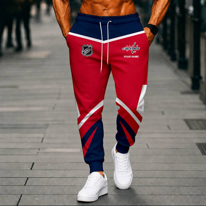 LIMITED EDITION - NEW CUSTOMIZED NHL10 WCP WASHINGTON CAPITALS UNISEX LONG PANTS