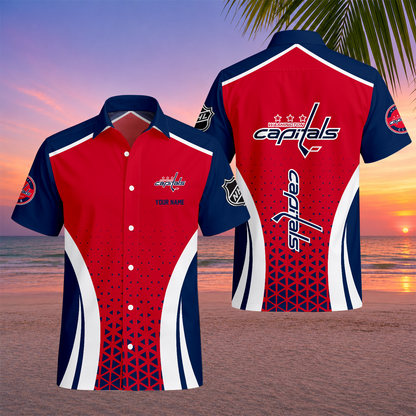 LIMITED EDITION - NEW CUSTOMIZED NHL10 WCP WASHINGTON CAPITALS UNISEX HAWAIIAN SHIRT