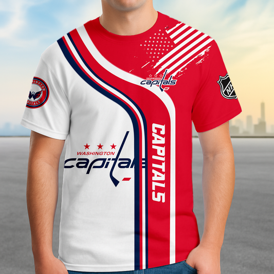 ELITE EDITION - NEW CUSTOMIZED NHL10 WCP WASHINGTON CAPITALS POLO SHIRT, ZIP POLO SHIRT & T-SHIRTS