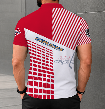VIRAL EDITION - NEW CUSTOMIZED NHL10 WCP WASHINGTON CAPITALS POLO SHIRT