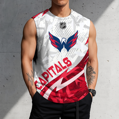 LIMITED EDITION - NEW CUSTOMIZED NHL10 WCP WASHINGTON CAPITALS TANK TOP & GYM SHIRT