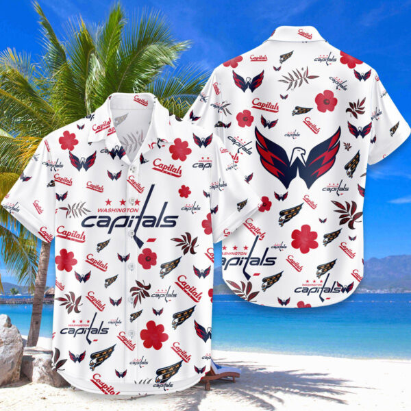 LIMITED EDITION - NEW CUSTOMIZED NHL10 WCP WASHINGTON CAPITALS UNISEX HAWAIIAN SHIRT