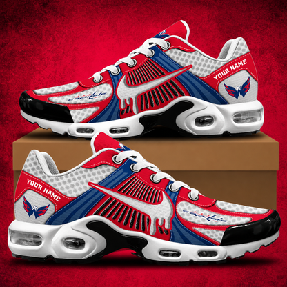 LIMITED EDITION - NEW CUSTOMIZED NHL10 WCP WASHINGTON CAPITALS AIR MAX PLUS SNEAKERS