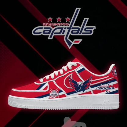 LIMITED EDITION - NEW CUSTOMIZED NHL10 WCP WASHINGTON CAPITALS AF1 SHOES