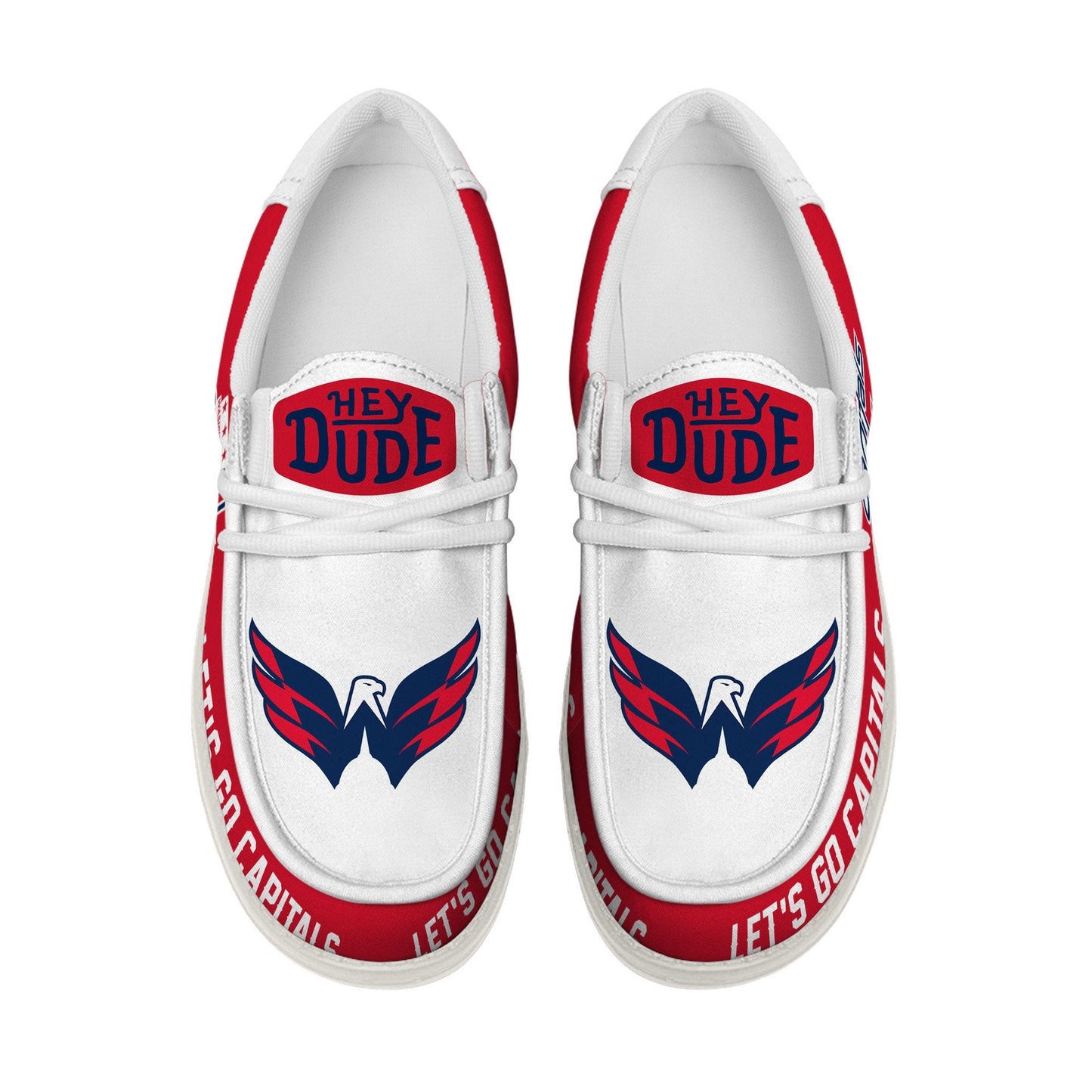 LIMITED EDITION - NEW CUSTOMIZED NHL10 WCP WASHINGTON CAPITALS LOAFER SHOES
