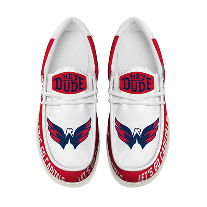 LIMITED EDITION - NEW CUSTOMIZED NHL10 WCP WASHINGTON CAPITALS LOAFER SHOES