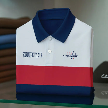 [SUPER SALE] NEW CUSTOMIZED NHL10 WCP WASHINGTON CAPITALS POLO SHIRT