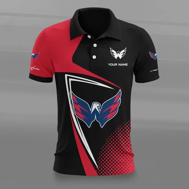 [SUPER SALE] NEW CUSTOMIZED NHL10 WCP WASHINGTON CAPITALS POLO SHIRT
