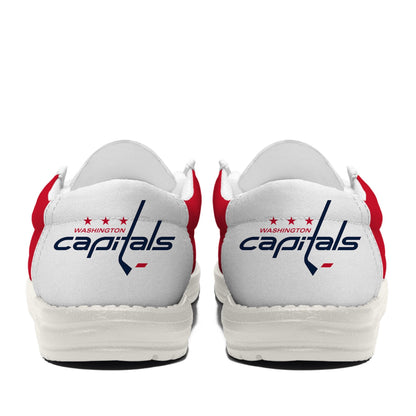LIMITED EDITION - NEW CUSTOMIZED NHL10 WCP WASHINGTON CAPITALS LOAFER SHOES