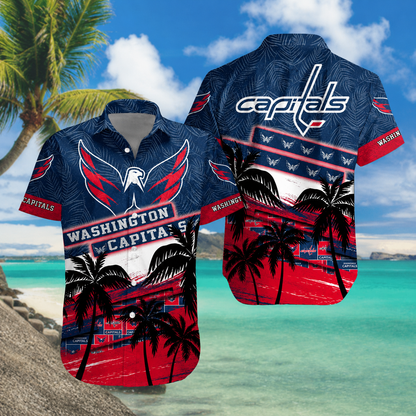 LIMITED EDITION - NEW CUSTOMIZED NHL10 WCP WASHINGTON CAPITALS UNISEX HAWAIIAN SHIRT