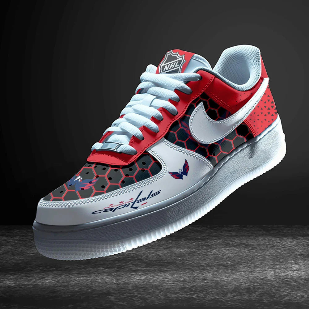 LIMITED EDITION - NEW CUSTOMIZED NHL10 WCP WASHINGTON CAPITALS AF1 SHOES