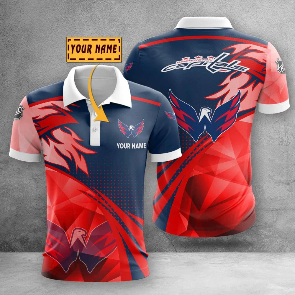 LIMITED EDITION - NEW CUSTOMIZED NHL10 WCP WASHINGTON CAPITALS POLO SHIRT, ZIP POLO SHIRT & T-SHIRTS