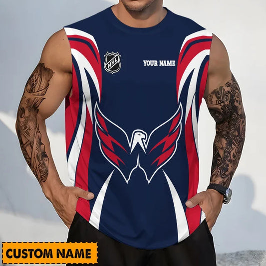 LIMITED EDITION - NEW CUSTOMIZED NHL10 WCP WASHINGTON CAPITALS TANK TOP & GYM SHIRT