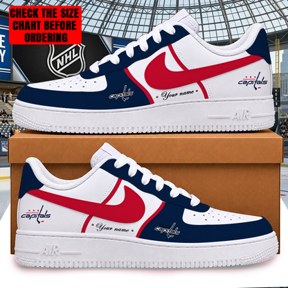 LIMITED EDITION - NEW CUSTOMIZED NHL10 WCP WASHINGTON CAPITALS AF1 SHOES