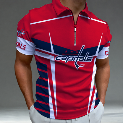 LIMITED EDITION - NEW CUSTOMIZED NHL10 WCP WASHINGTON CAPITALS POLO SHIRT