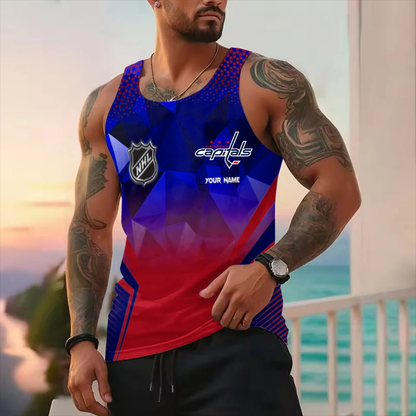 [SUPER SALE] NEW CUSTOMIZED NHL10 WCP WASHINGTON CAPITALS UNISEX TANK TOP