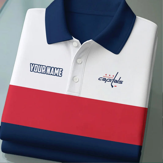 [SUPER SALE] NEW CUSTOMIZED NHL10 WCP WASHINGTON CAPITALS POLO SHIRT