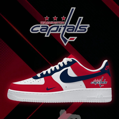 LIMITED EDITION - NEW CUSTOMIZED NHL10 WCP WASHINGTON CAPITALS AF1 SHOES