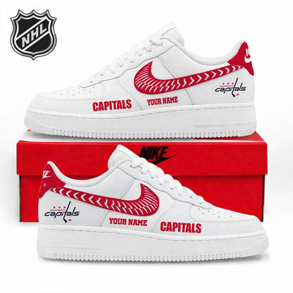 LIMITED EDITION - NEW CUSTOMIZED NHL10 WCP WASHINGTON CAPITALS AF1 SNEAKERS