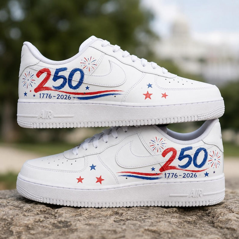 [HOT DEAL] NEW CUSTOMIZED PATRIOTIC AMERICAN AIR FORCE 1 SHOES