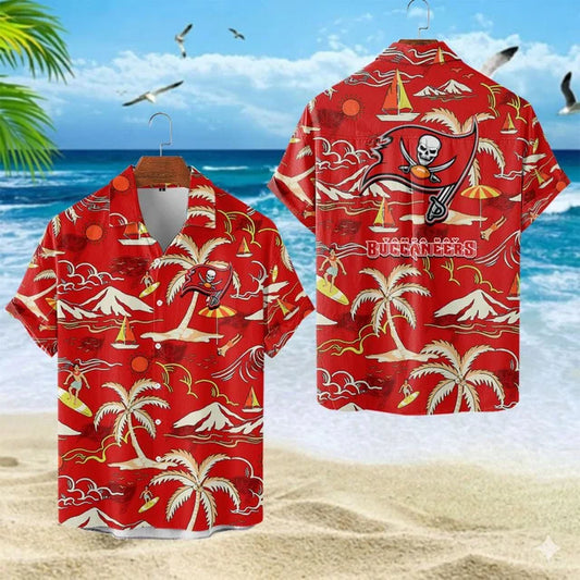 VIRAL EDITION  - NEW CUSTOMIZED NFL10 TBB TAMPA BAY BUCCANEERS UNISEX INDEPENDENCE DAY HAWAIIAN SHIRT & SHORTS SET