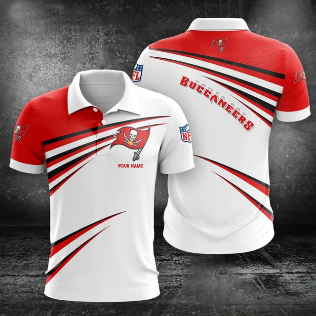 VIRAL EDITION - NEW CUSTOMIZED NFL10 TBB TAMPA BAY BUCCANEERS POLO, T-SHIRT & SHORT PANTS SET