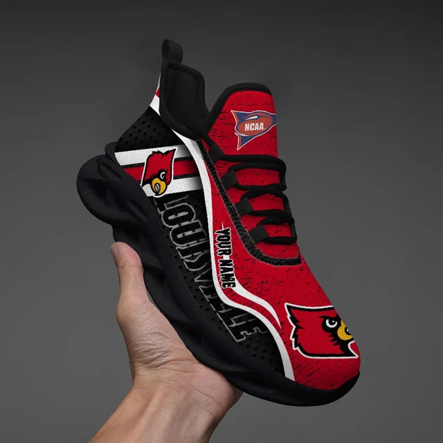 EXCLUSIVE EDITION - NEW CUSTOMIZED NCAA FBS10 ULC LOUISVILLE CARDINALS CLUNKY SNEAKERS