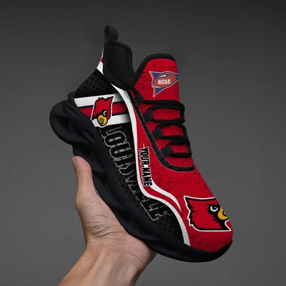 EXCLUSIVE EDITION - NEW CUSTOMIZED NCAA FBS10 ULC LOUISVILLE CARDINALS CLUNKY SNEAKERS