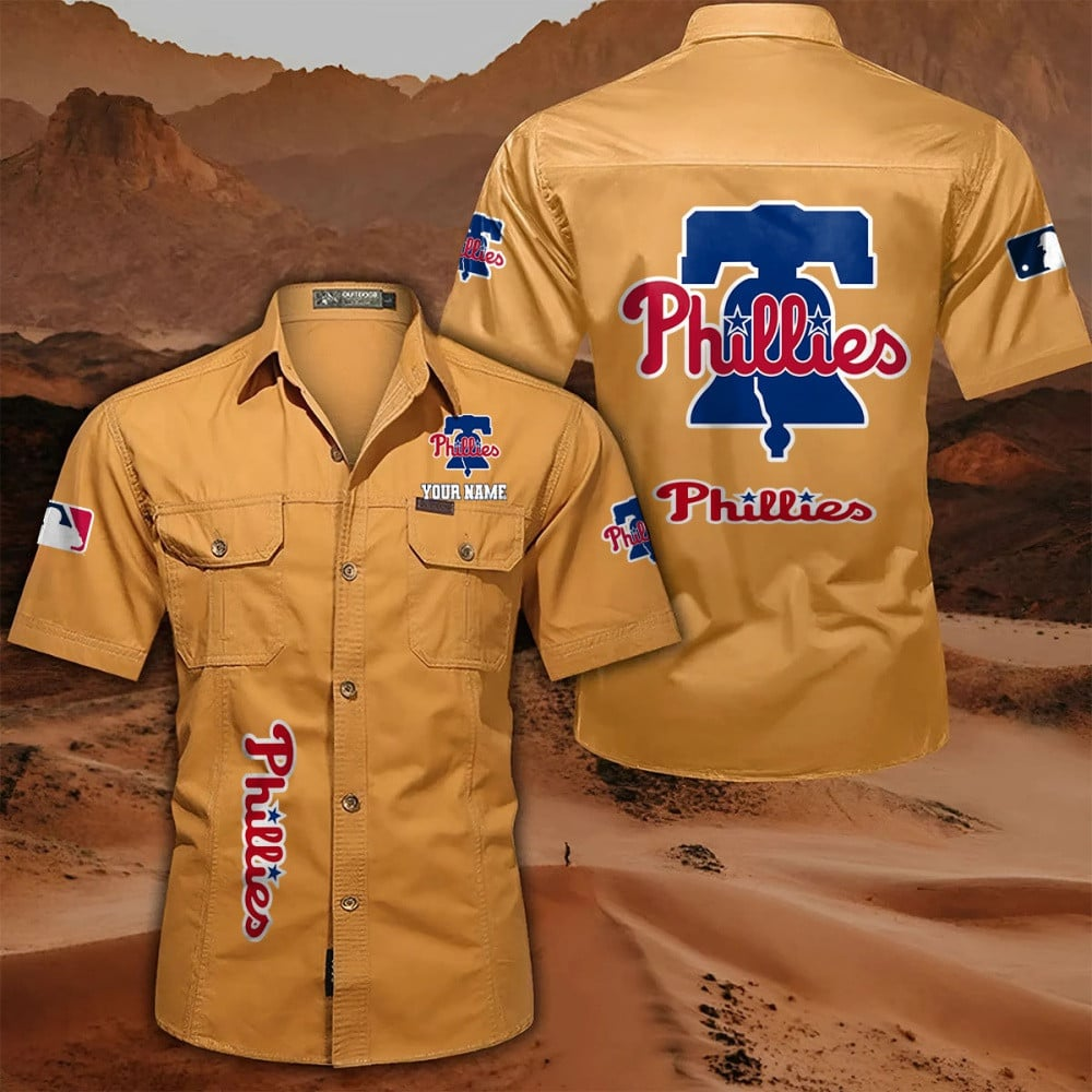 LIMITED EDITION - NEW CUSTOMIZED MLB11 PPS PHILADELPHIA PHILLIES MEN'S CARGO SHIRT