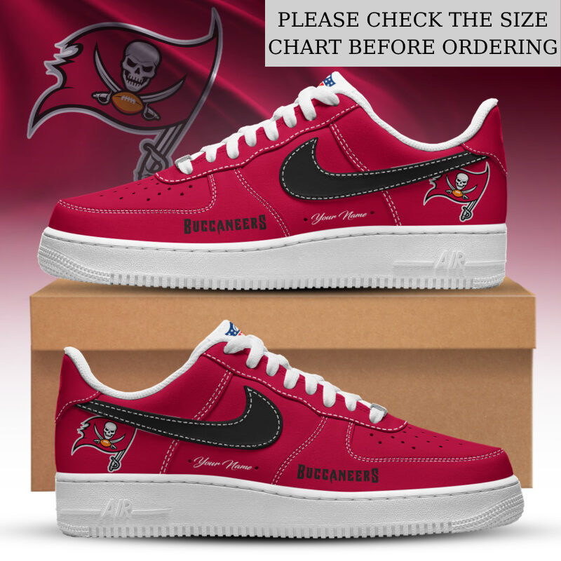 LIMITED EDITION - NEW CUSTOMIZED NFL10 TBB TAMPA BAY BUCCANEERS AF1 SHOES