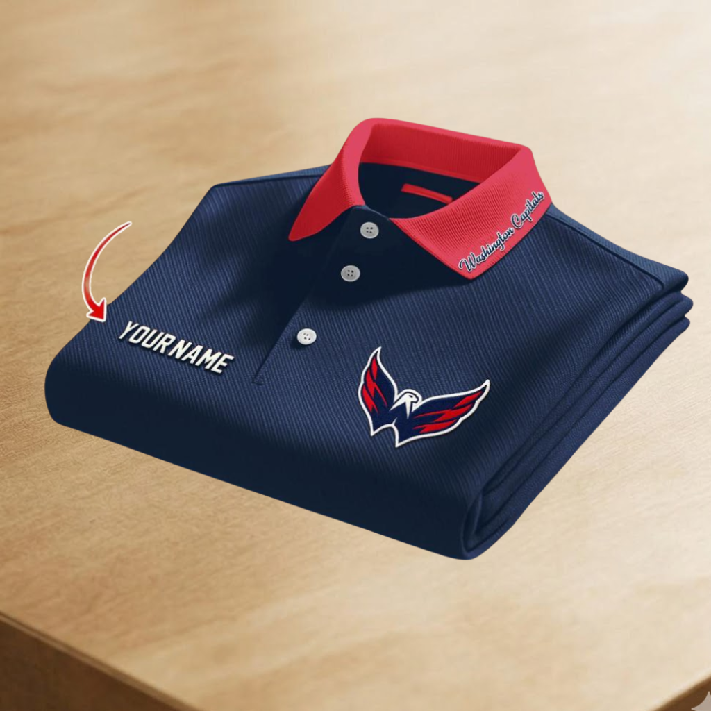 LIMITED EDITION - NEW CUSTOMIZED NHL10 WCP WASHINGTON CAPITALS POLO SHIRT