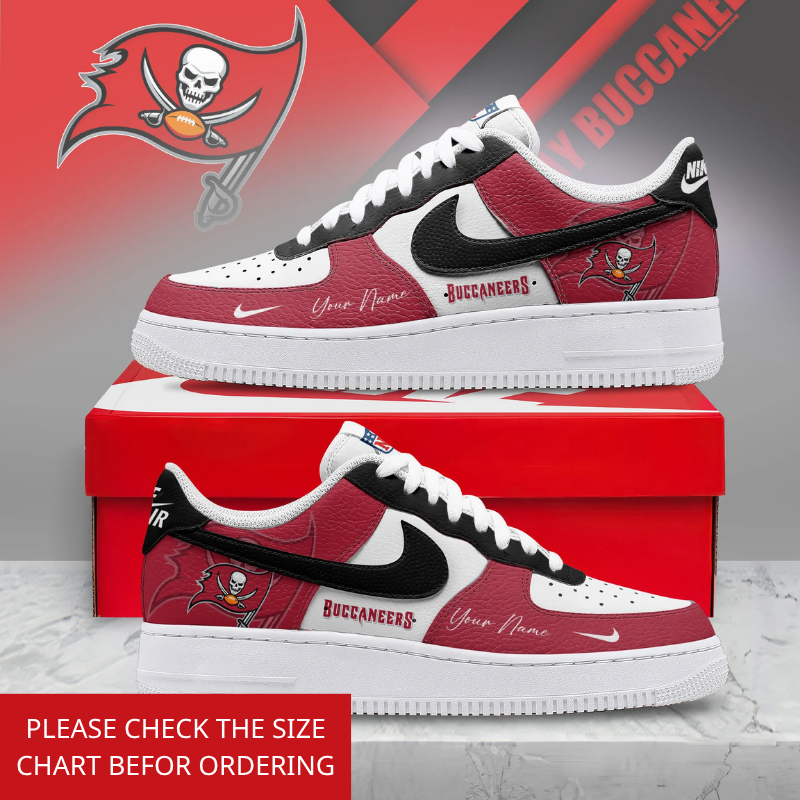 LIMITED EDITION - NEW CUSTOMIZED NFL10 TBB TAMPA BAY BUCCANEERS AF1 SHOES